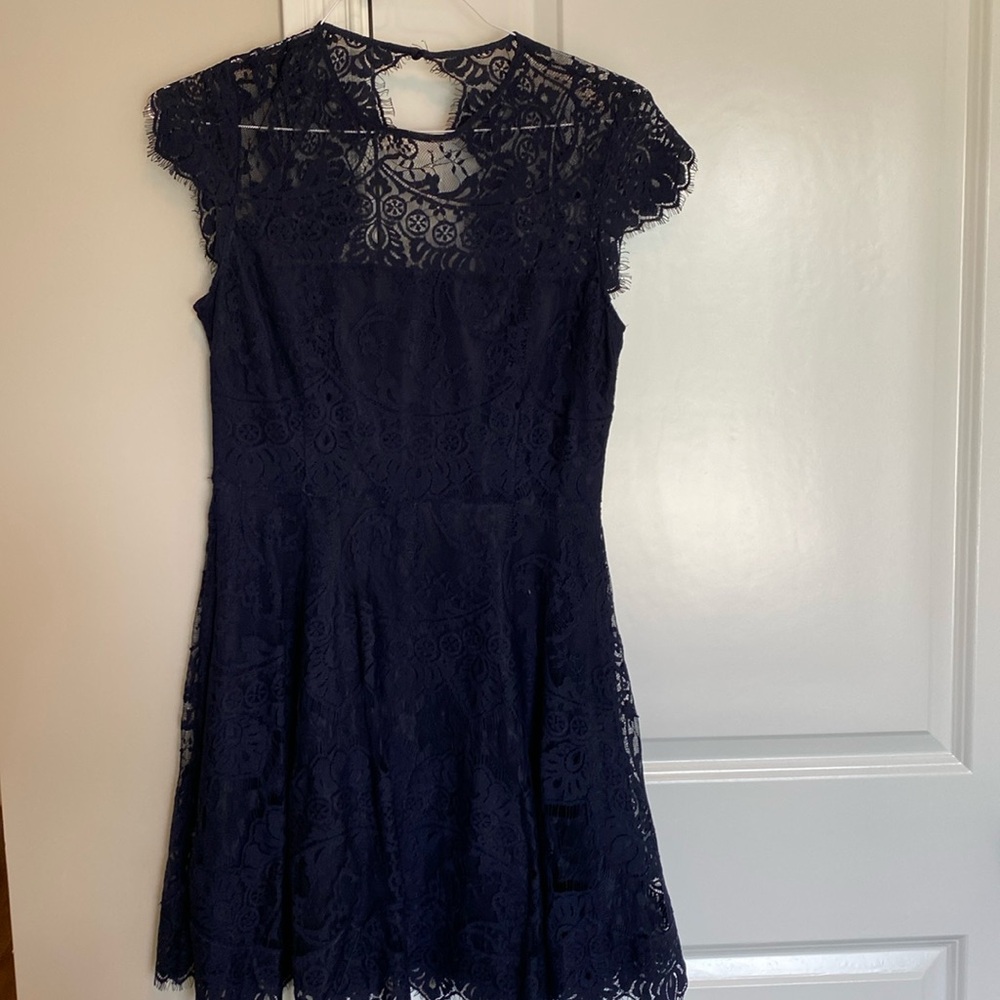 BB Dakota by Steve Madden Navy Blue Lace Cocktail Dress size 8